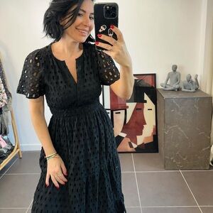 The Somerset Maxi Dress: Eyelet Edition Small Black